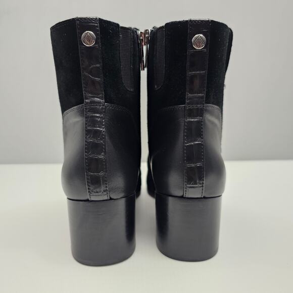 Donald Pliner Kelsee Ankle Boot Womens 9.5 Black Suede Square Toe Heel NEW - Picture 8 of 14